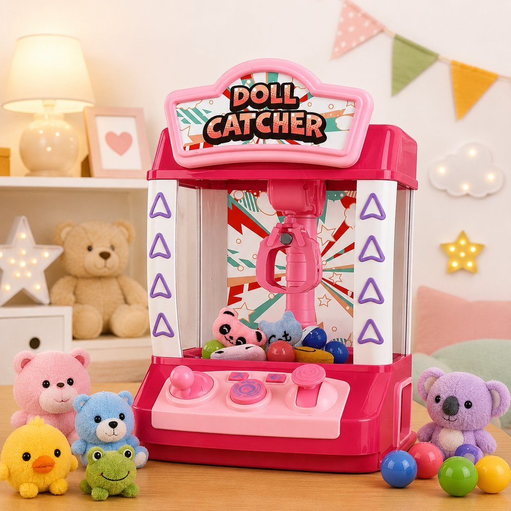 Máquina de Pegar Brinquedos Infantil com Luz, Música e Som - Rosa - Imagem 3