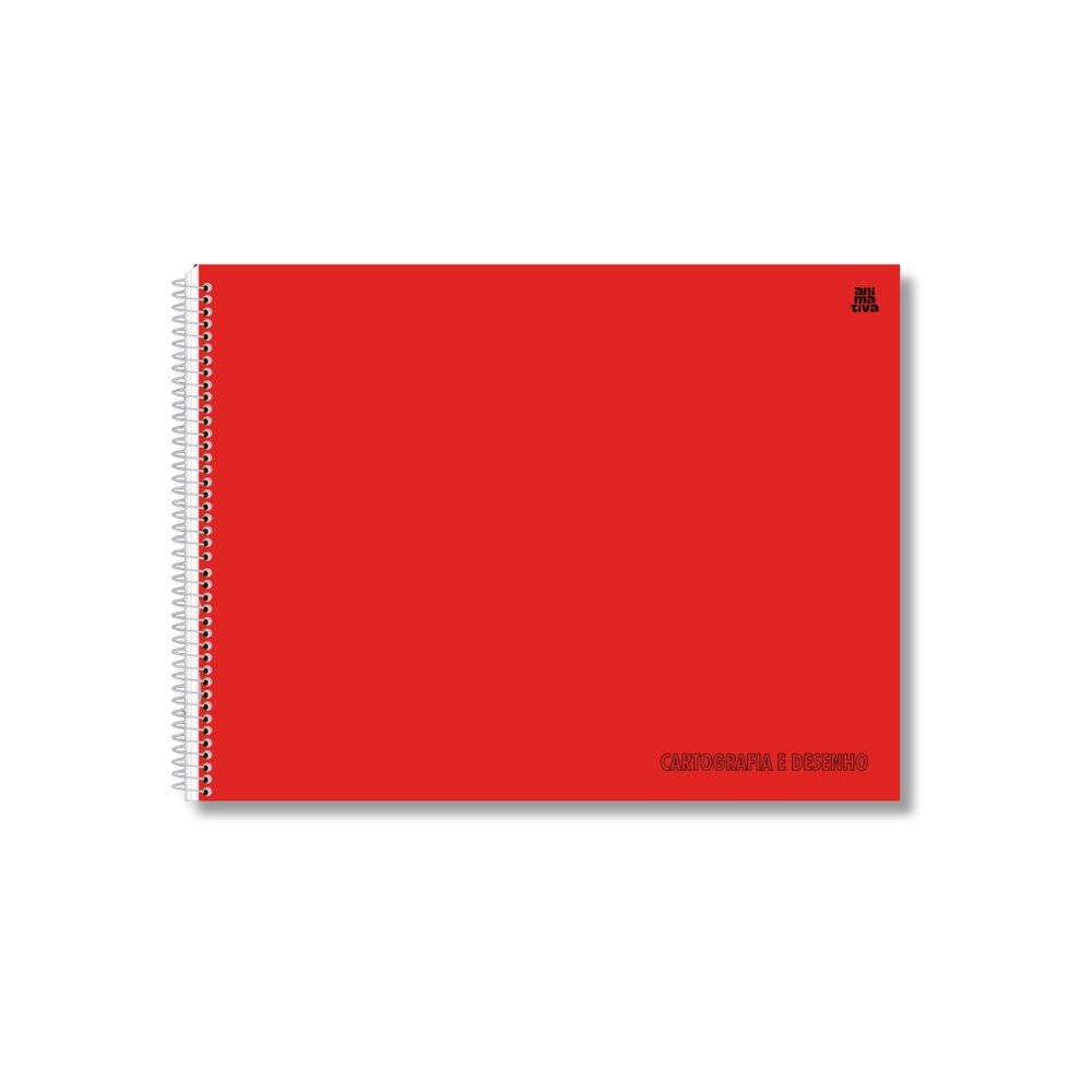 Caderno de Cartografia e Desenho Capa Lisa - Vermelho - Imagem 4
