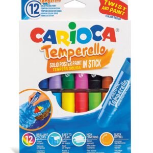 Kit 12 Tintas Guache em Bastão Multicoloridas