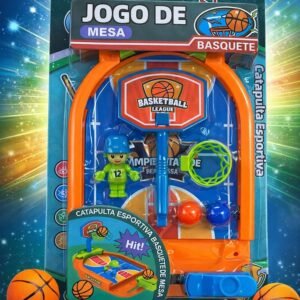Jogo Basquete Mesa Catapulta Lançador Bolinha Brinquedo
