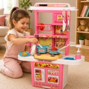 Cozinha infantil Com Luzes E som -  Rosa
