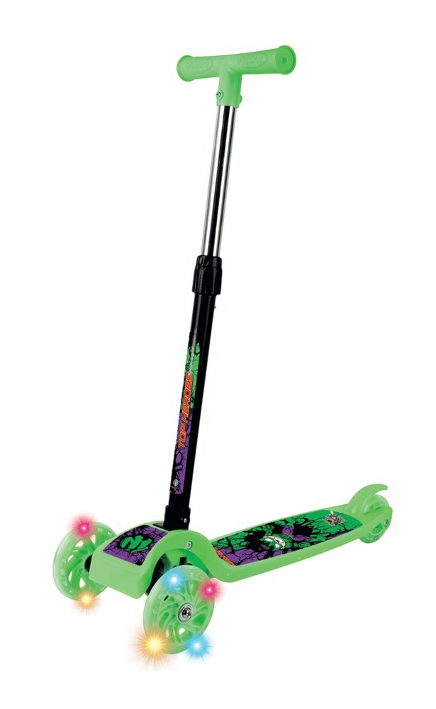 Patinete Bomb-Hero Infantil 3 Rodas e com Luz LED - Verde