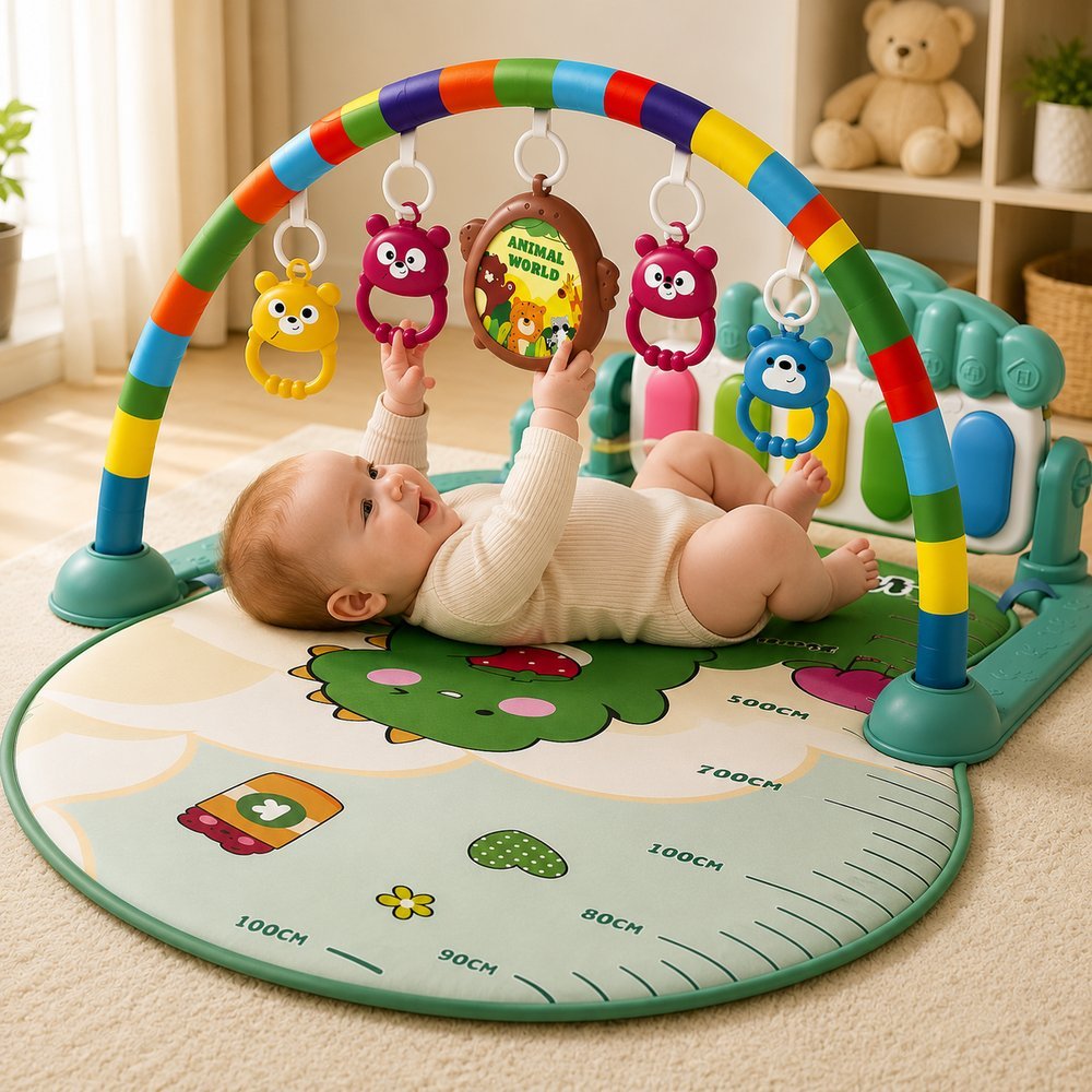 Tapete Musical Infantil Interativo para Bebês com Arco - Verde