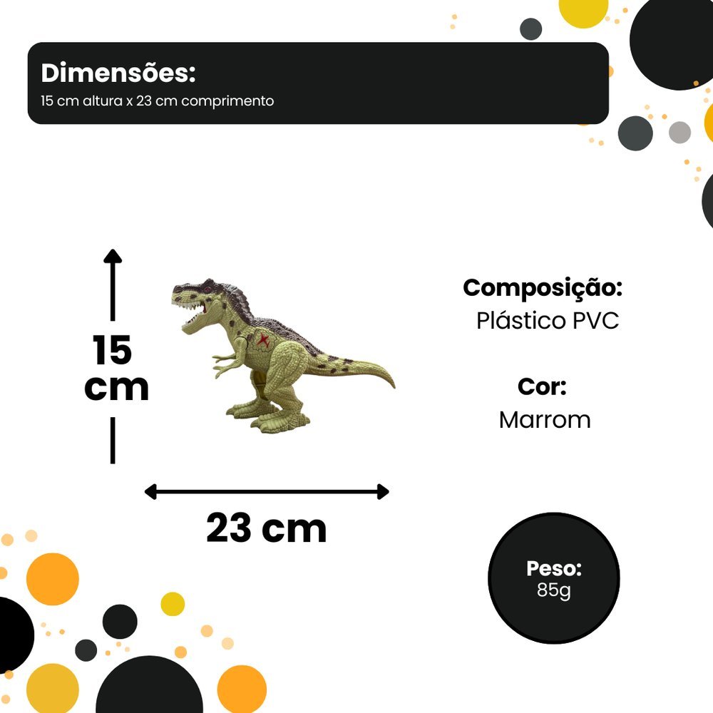 Dinossauro de Brinquedo Rugido Selvagem - Imagem 3