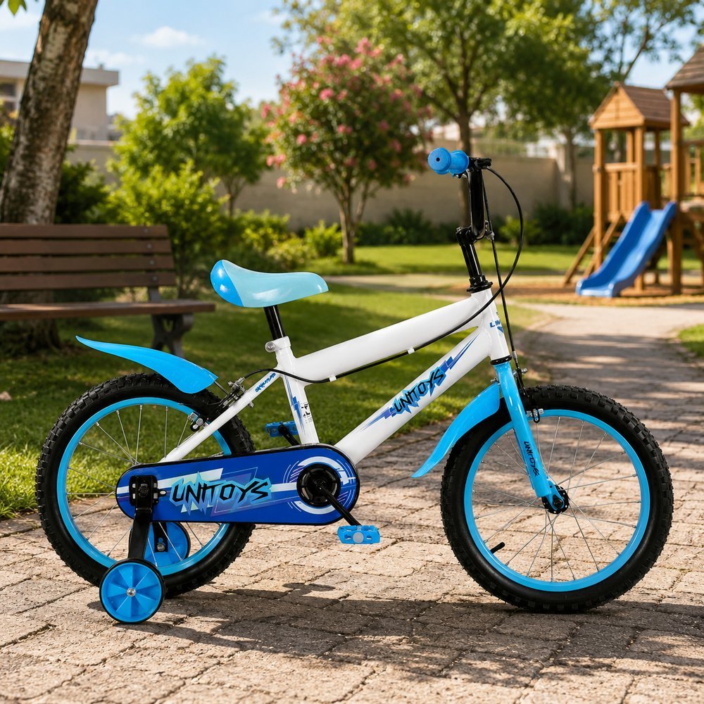 Bicicleta Infantil Aro 16 com Rodinha Removível - Branca
