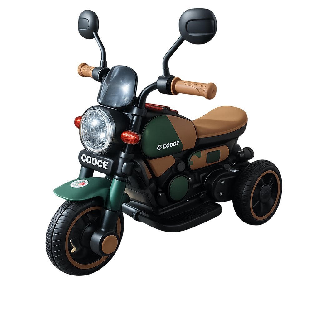Moto Elétrica Infantil Prime Retrô - Verde - Imagem 3