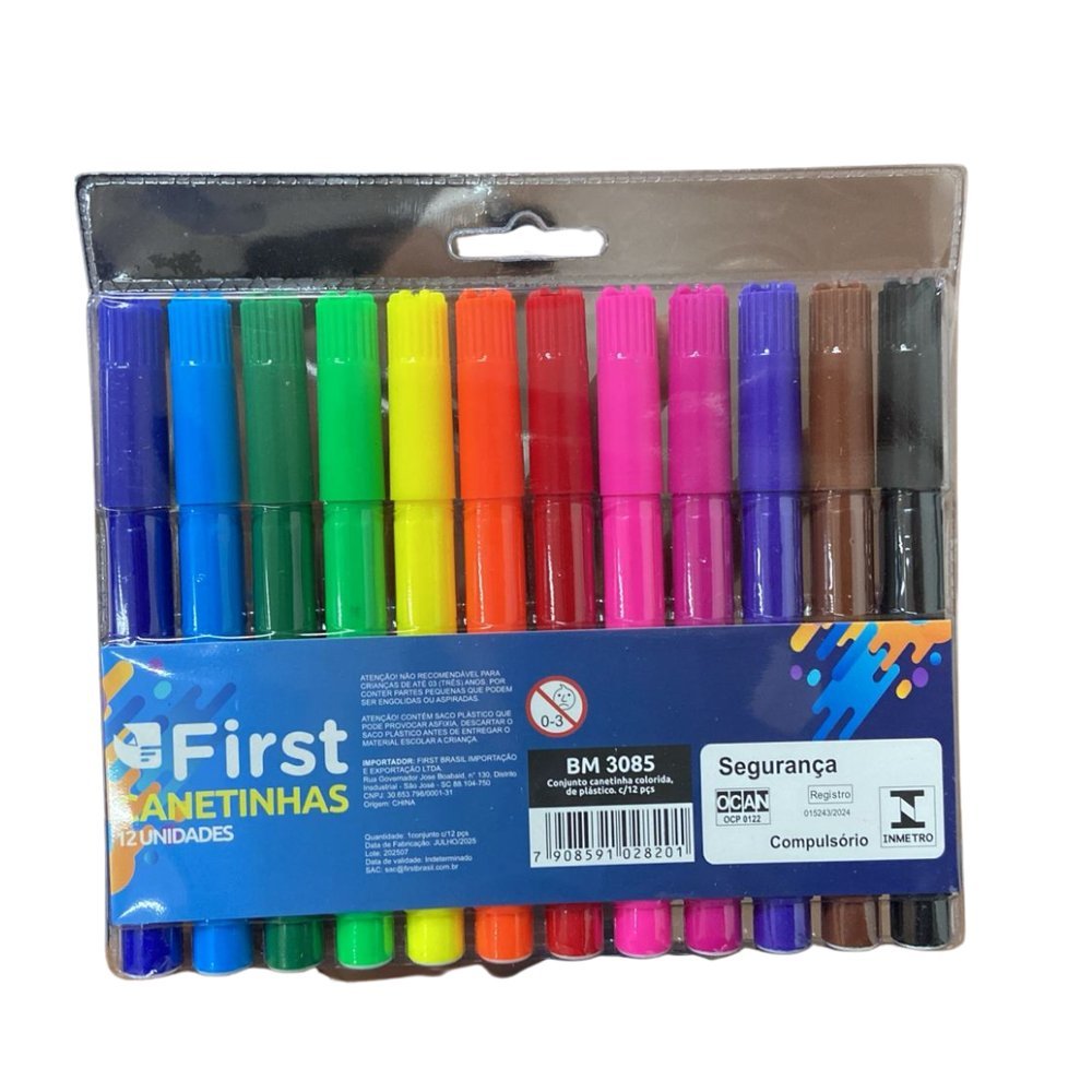 Conjunto de Canetinhas Coloridas Hidrocor com 12 Unidades