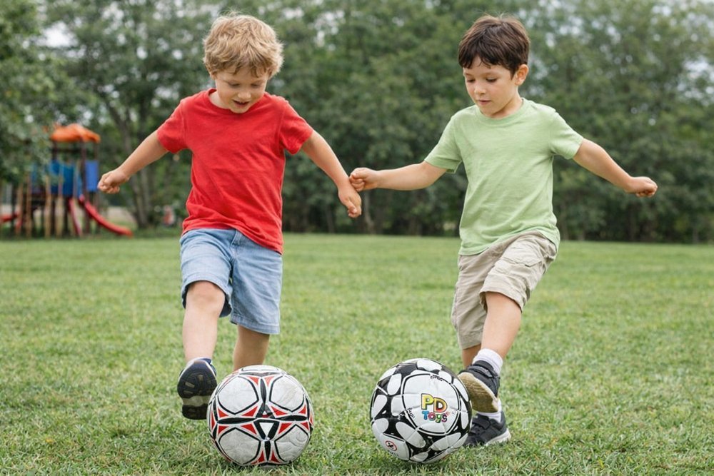 Bola Futebol Infantil Vinil N2 DDG5102 Macia Inflável Criança 3+ Sortida - Imagem 4